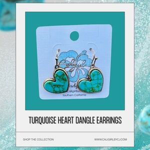 Turquoise Heart Earrings